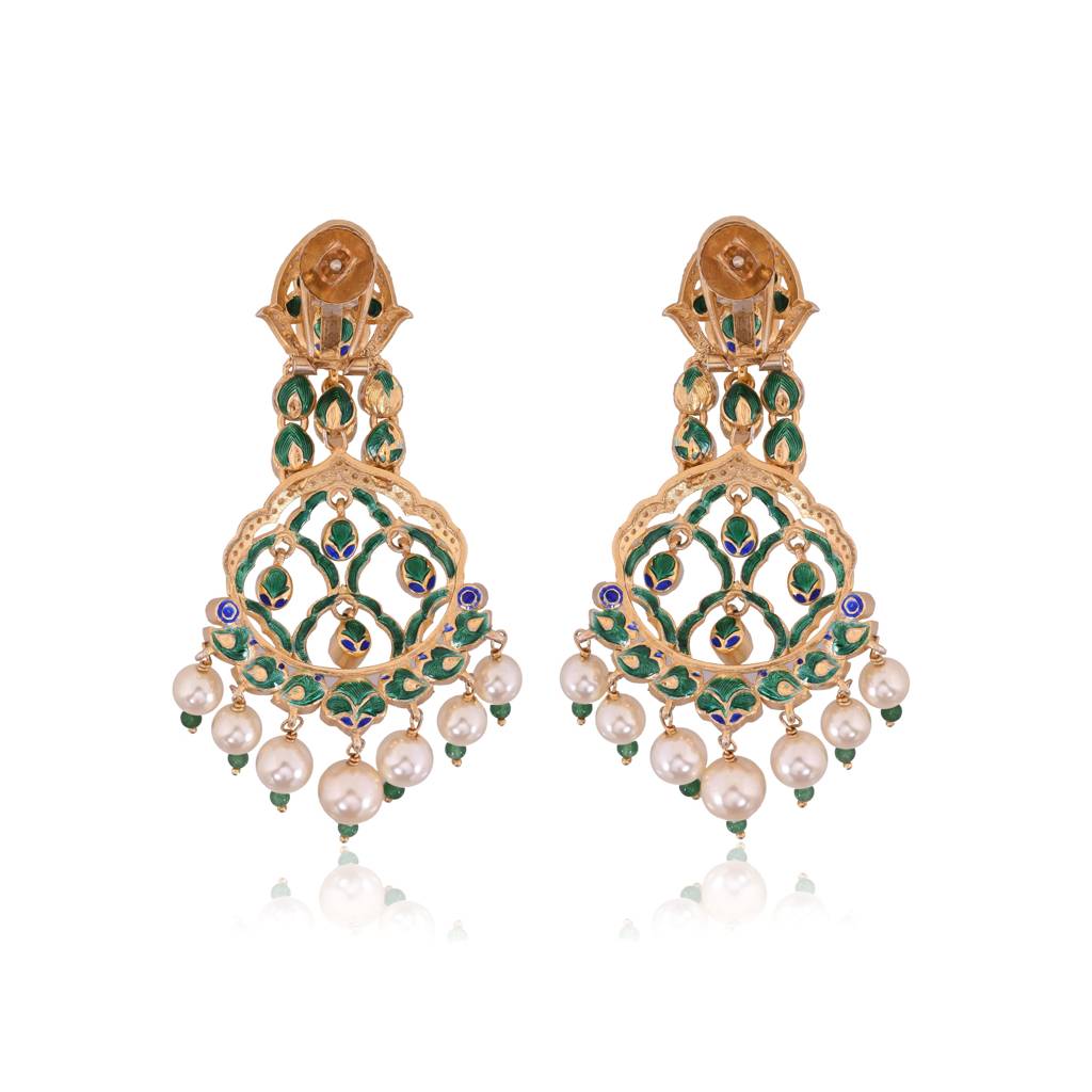 Nazaakat Meenakari Jadau Earrings : E-E-102