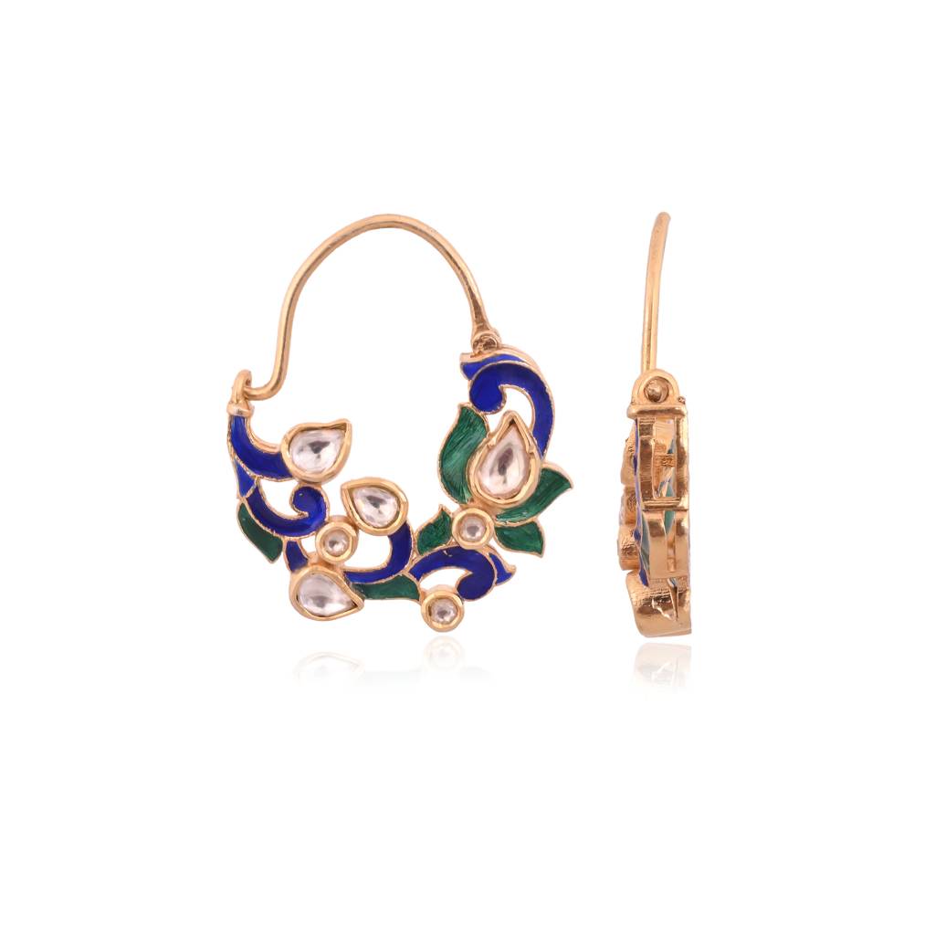 Mayur Leela Meenakari Hoops : E-E-109