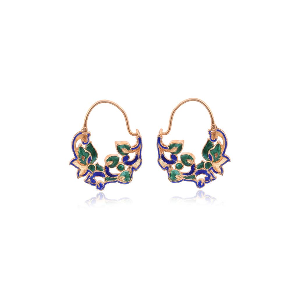 Mayur Leela Meenakari Hoops : E-E-109