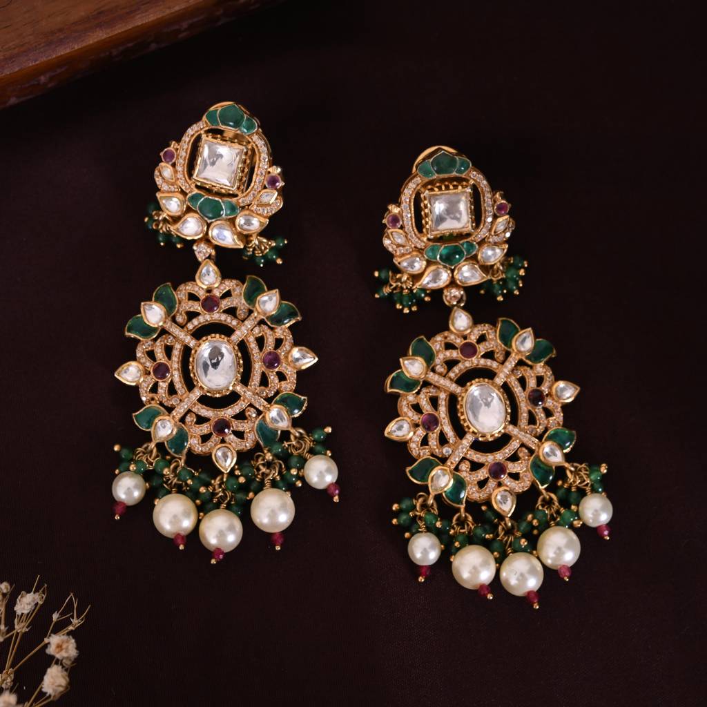 Gulbadan Meenakari Chandeliers : E-E-113