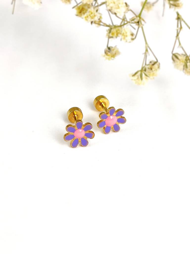 Daisy Second Piercing Studs : E-FL-4-P