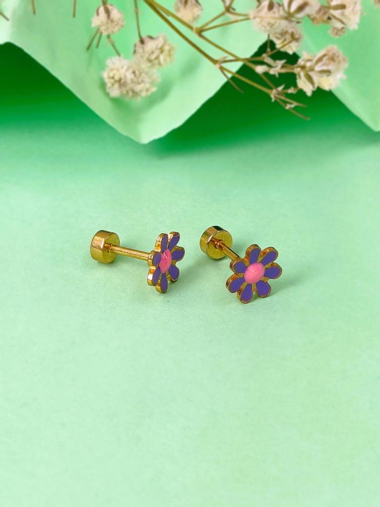 Daisy Second Piercing Studs : E-FL-4-P