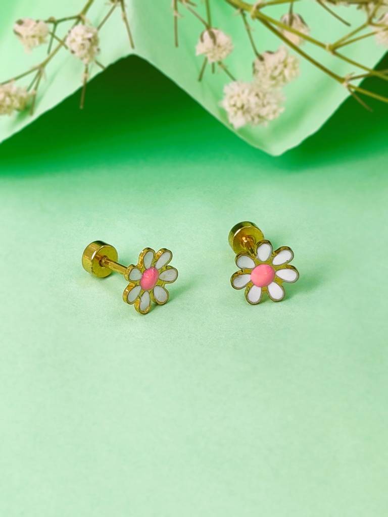 Daisy Second Piercing Studs : E-FL-4-W