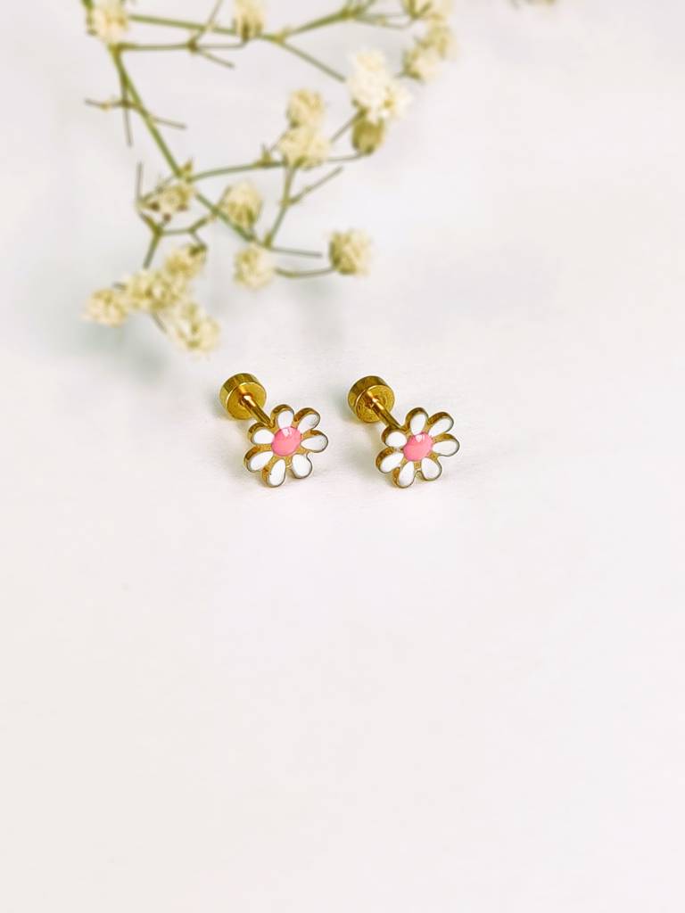 Daisy Second Piercing Studs : E-FL-4-W