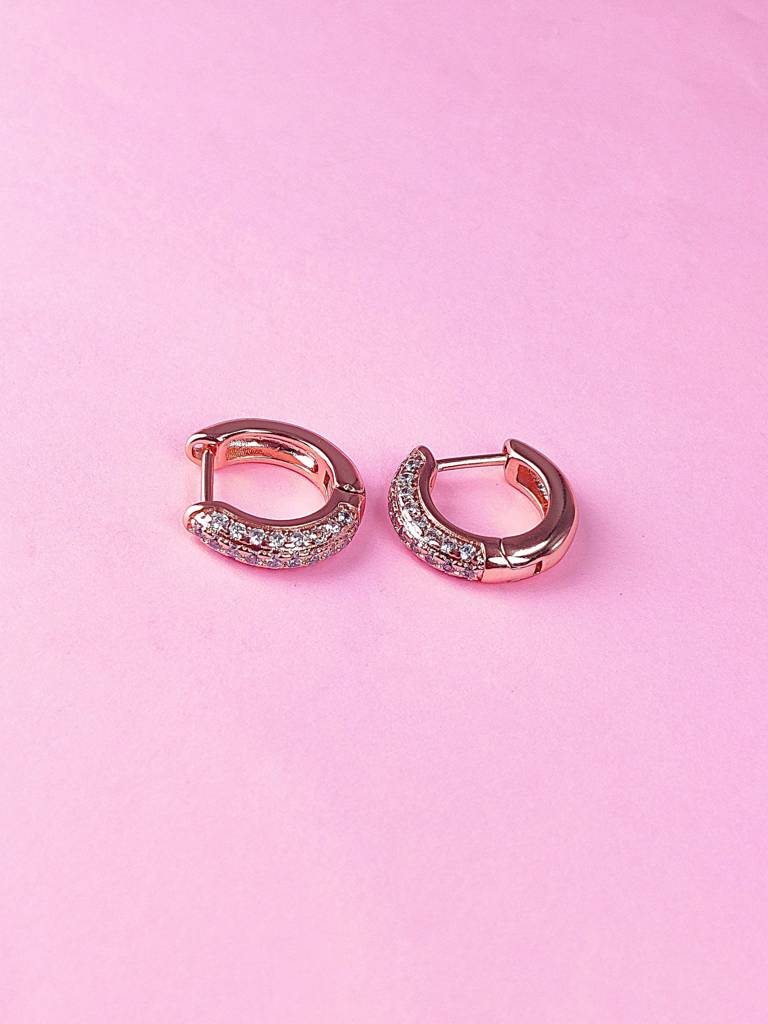 Crystal Jay Huggie Hoops : E-HU-61-0