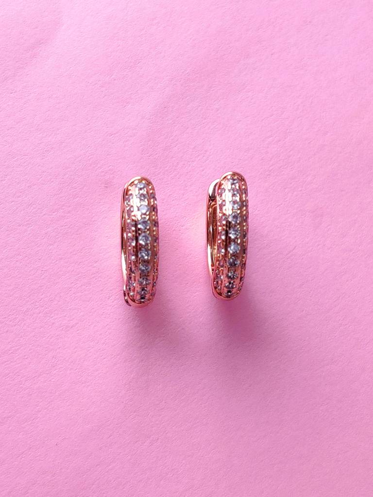 Crystal Jay Huggie Hoops : E-HU-61-0