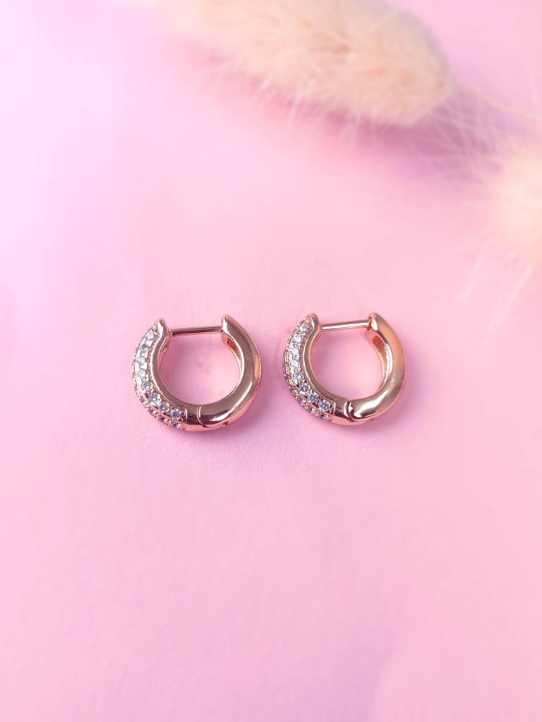 Crystal Jay Huggie Hoops : E-HU-61-0