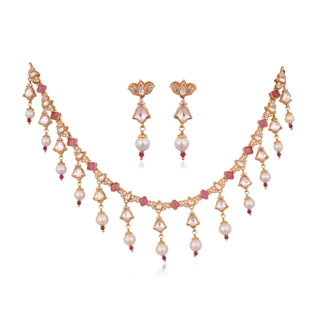Gulzar Jharokha Pearl Set : E-N-111