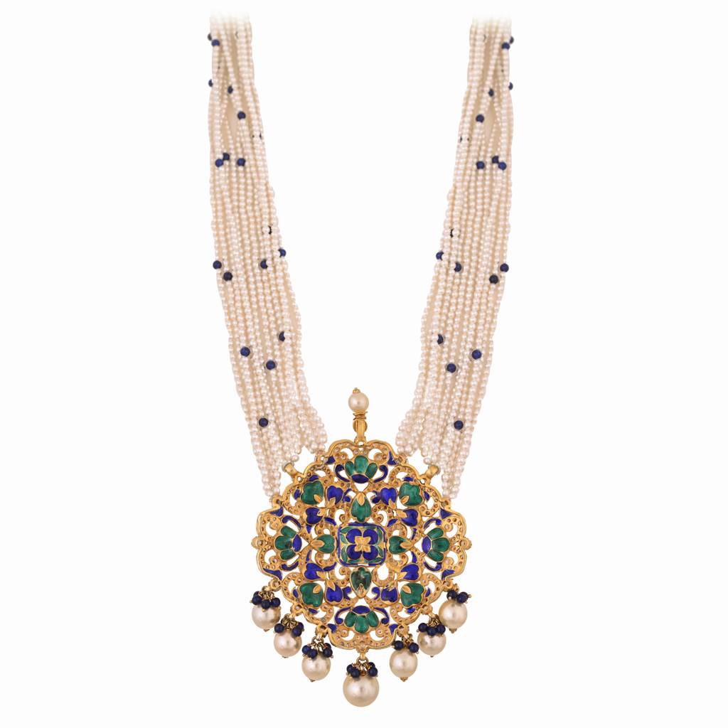 Tarangini Jadau Pendent Set With Real Meenakari : E-P-02