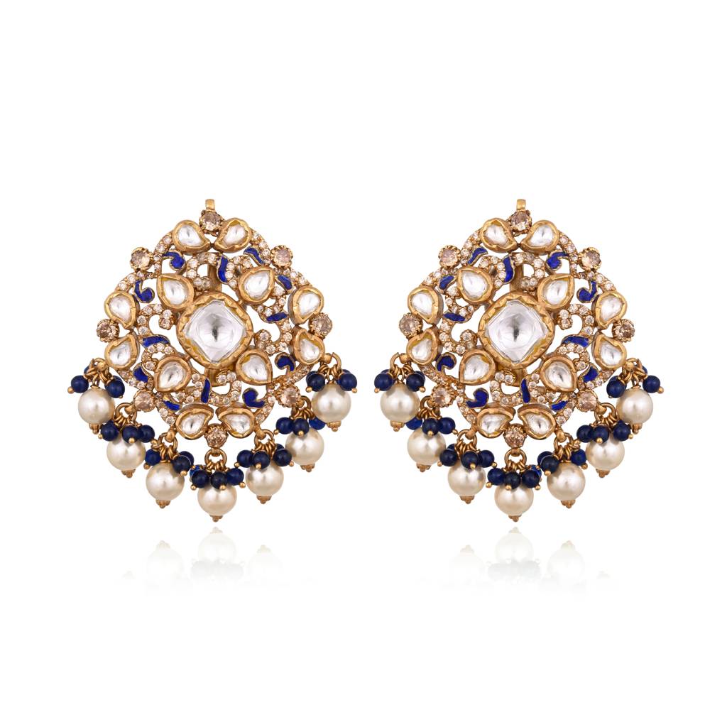 Tarangini Jadau Pendent Set With Real Meenakari : E-P-02