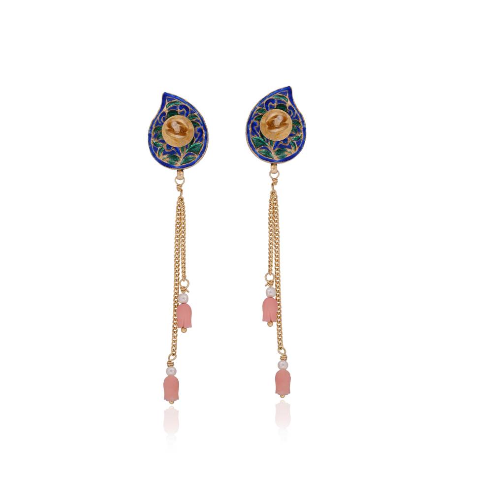 Gulrukh Enamel Drop Necklace : E-P-112