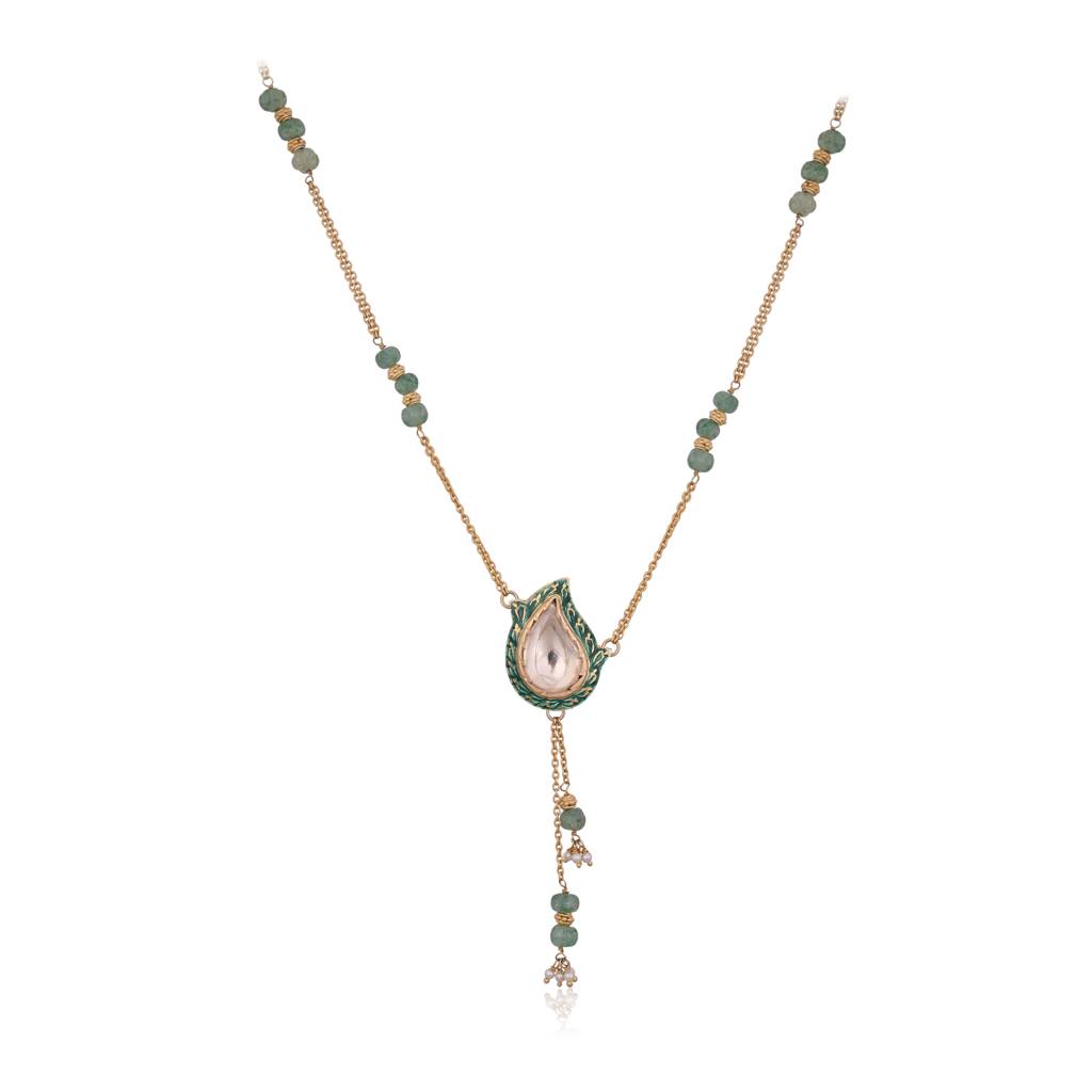Aaravi Meenakari Drop Pendant : E-P-126