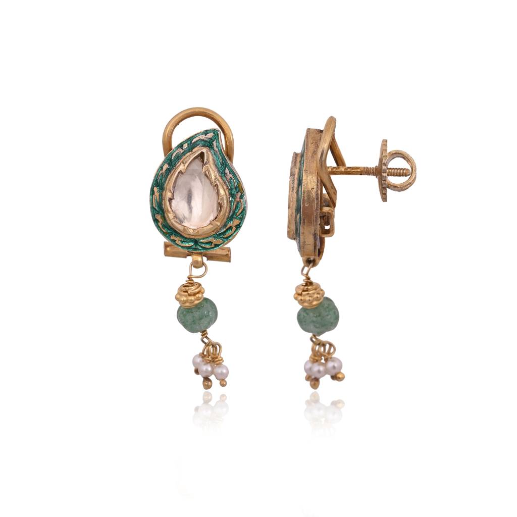Aaravi Meenakari Drop Pendant : E-P-126