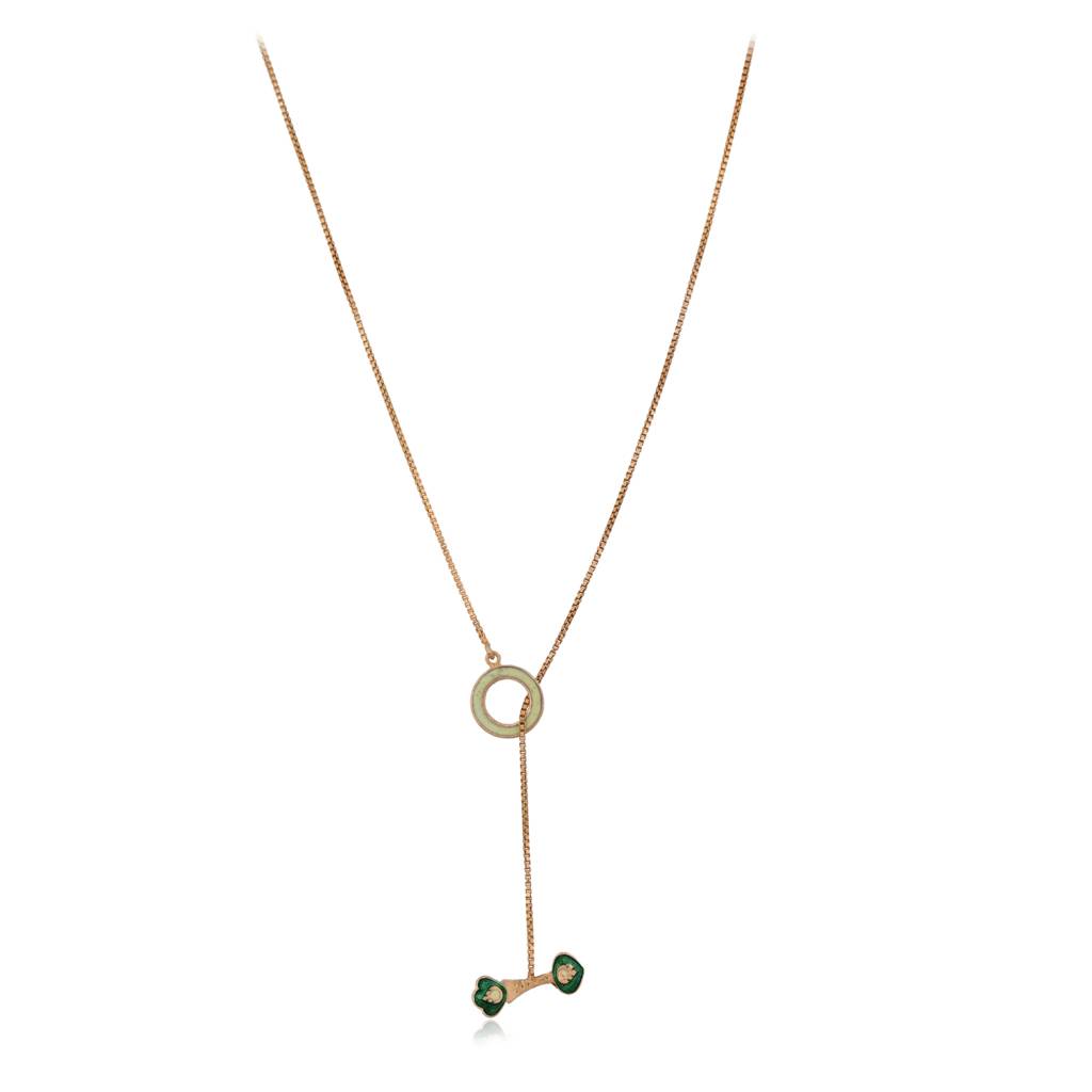 Taru Toggle Lock Pendent In Jadau With Meenakari : E-P-130