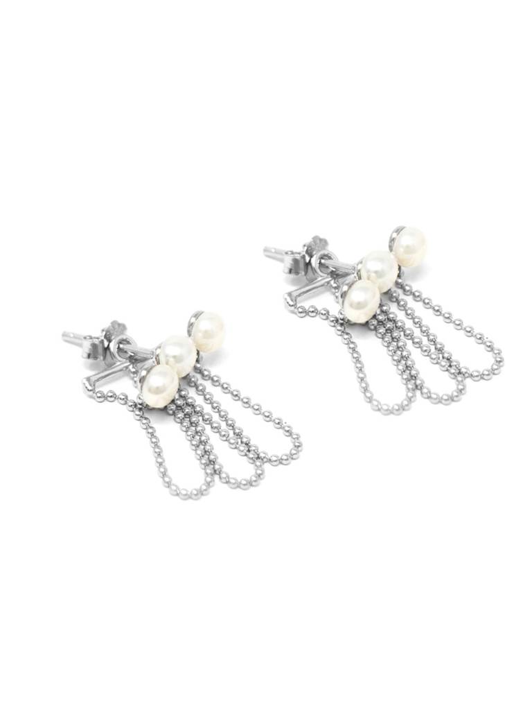 Mannash Pearl Waterfall Sterling Silver Dangler Earrings : MCSEG636D1503
