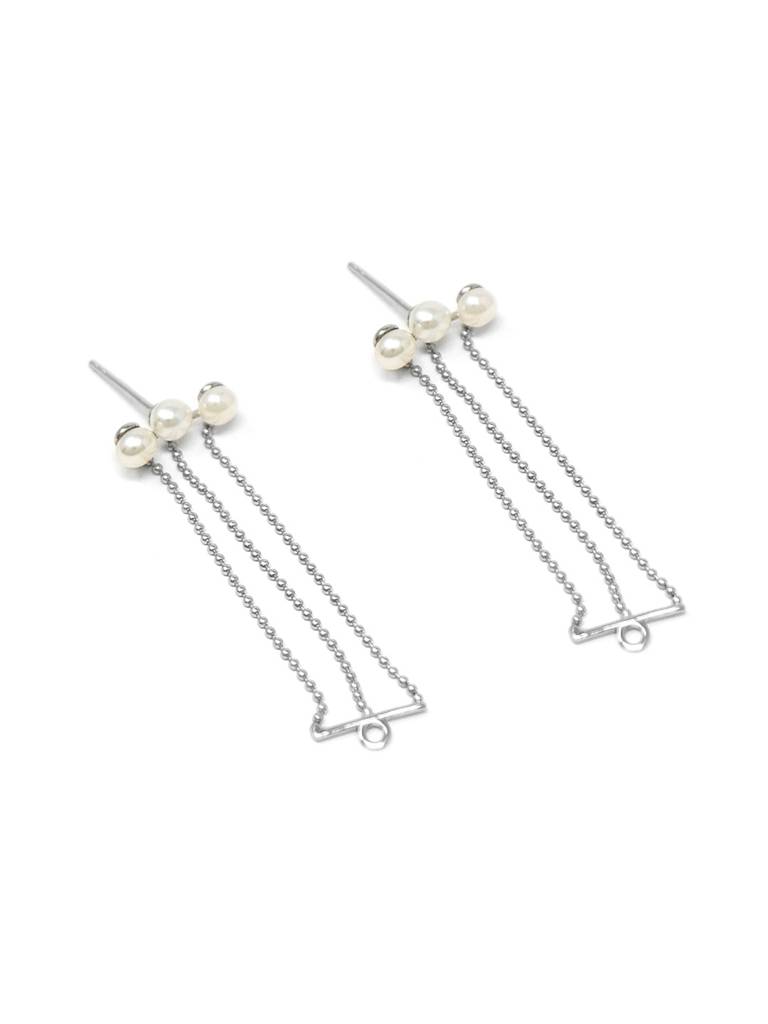 Mannash Pearl Waterfall Sterling Silver Dangler Earrings : MCSEG636D1503