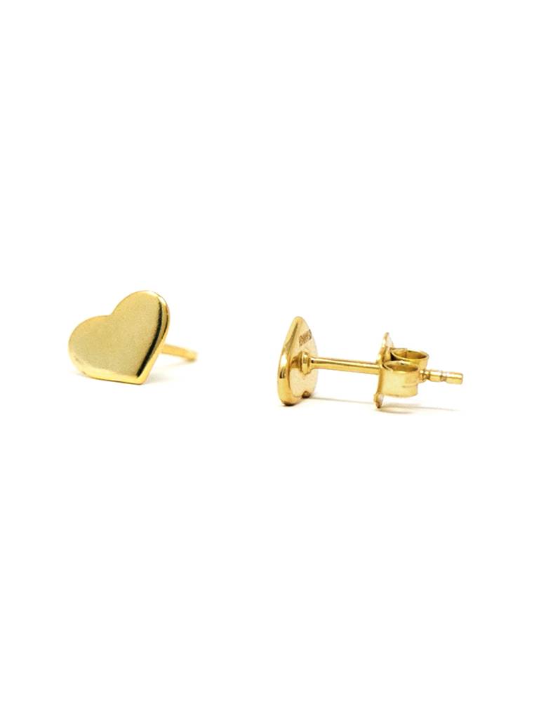 Classic Heart Rose Gold Plated Sterling Silver Stud Earrings : MPYES611D1463