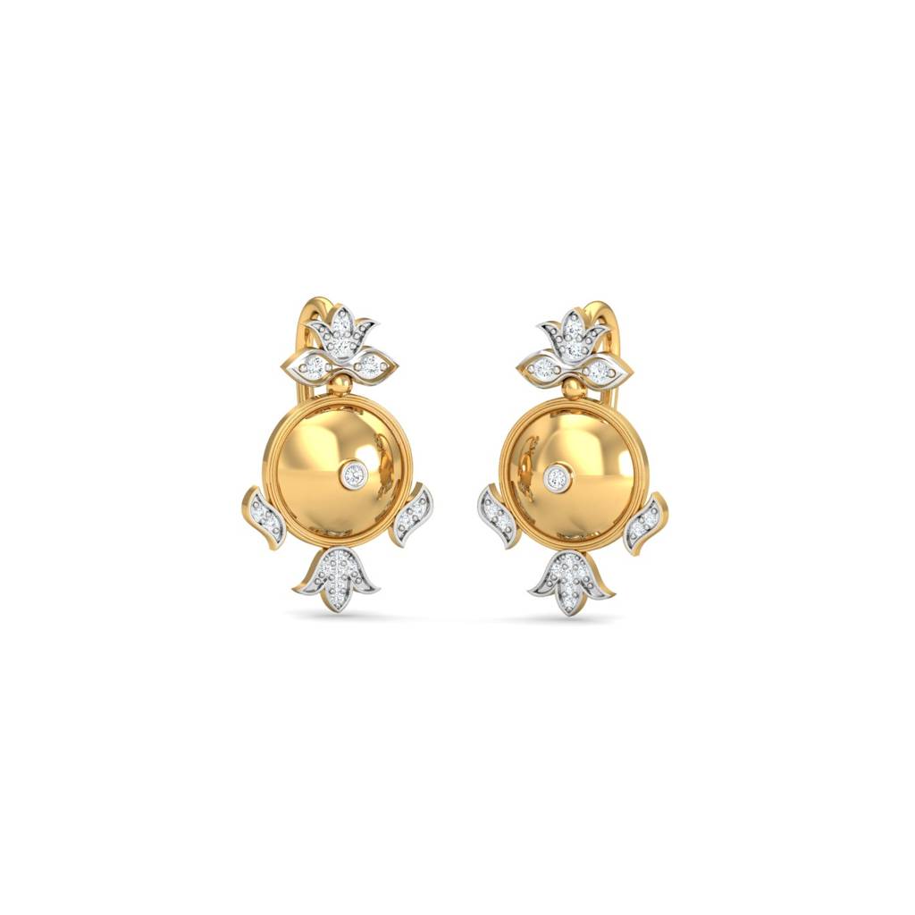 KuberBox 18K Yellow Gold Dhuni Earrings