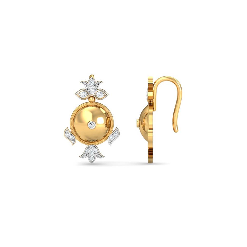 KuberBox 18K Yellow Gold Dhuni Earrings