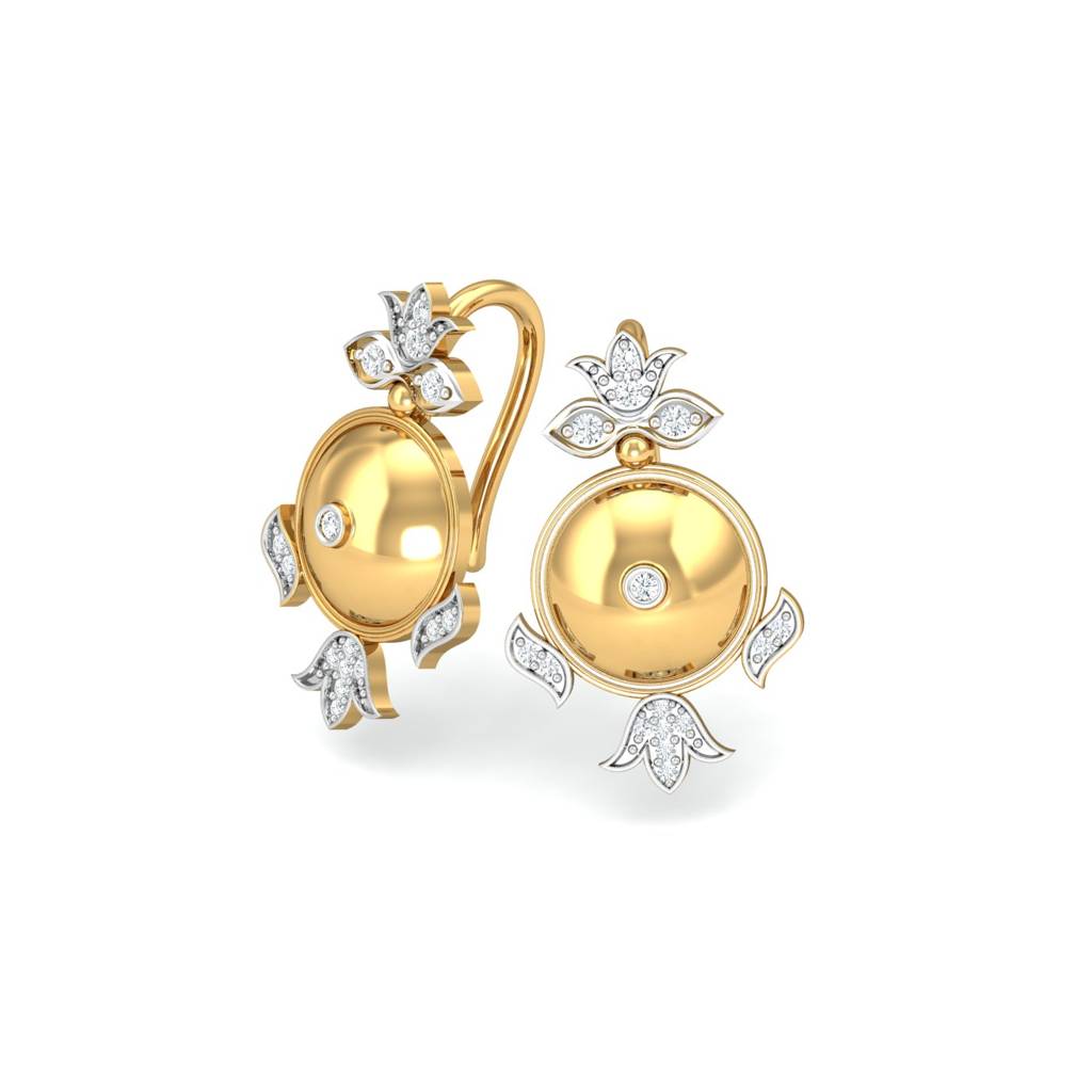 KuberBox 18K Yellow Gold Dhuni Earrings