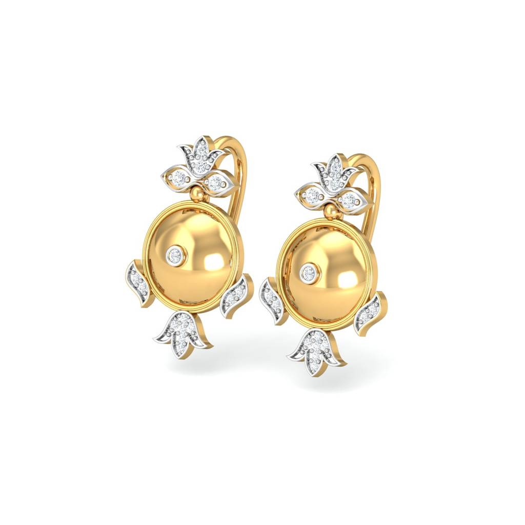 KuberBox 18K Yellow Gold Dhuni Earrings