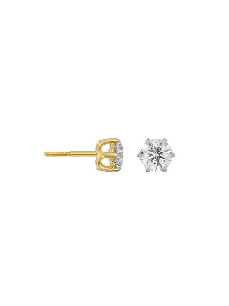 Six Prong 1 Ct Lab Grown Diamond Studs : E1058