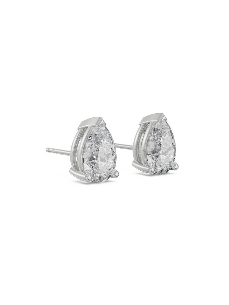 0.5 Ct Pear Solitaire Lab Grown Diamond Studs : E1065