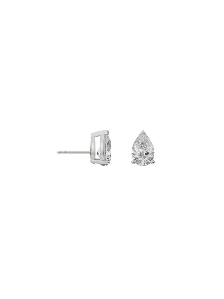 0.5 Ct Pear Solitaire Lab Grown Diamond Studs : E1065