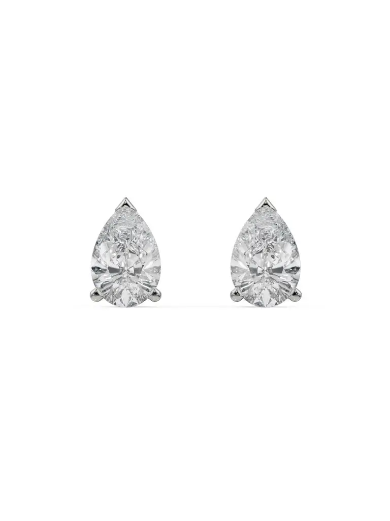 0.5 Ct Pear Solitaire Lab Grown Diamond Studs : E1065