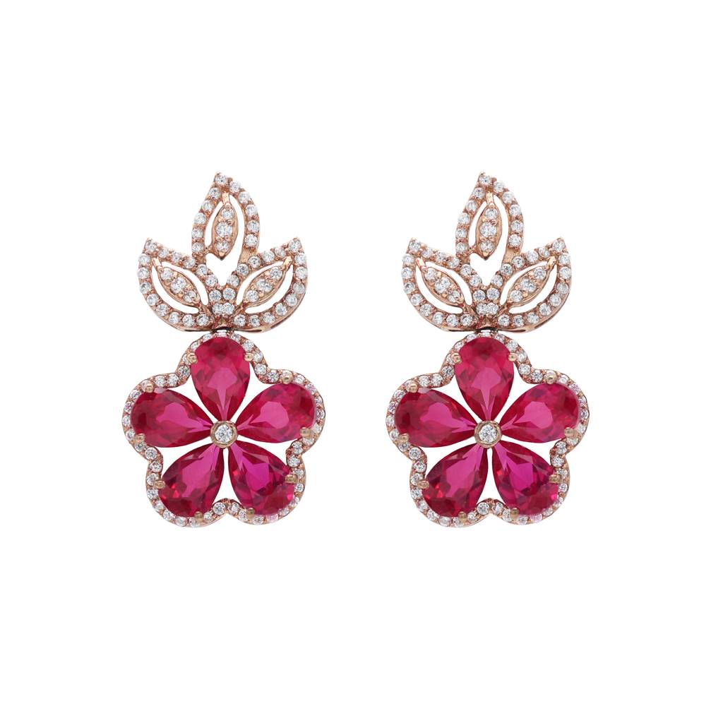 Leaf And Stone Earrings : E2057