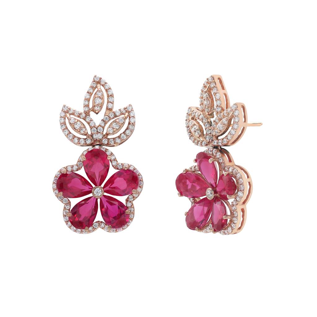 Leaf And Stone Earrings : E2057