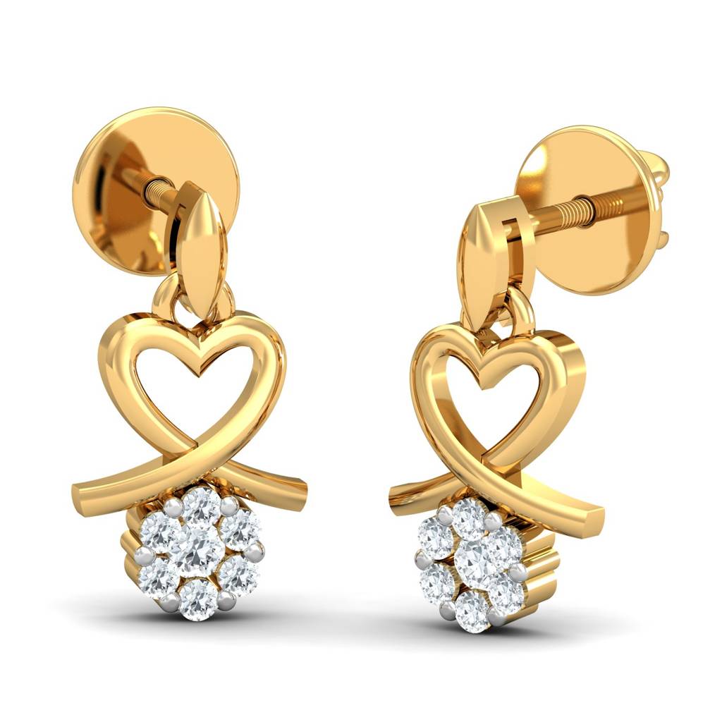 KuberBox 18K Yellow Gold Mavin Stud Earrings