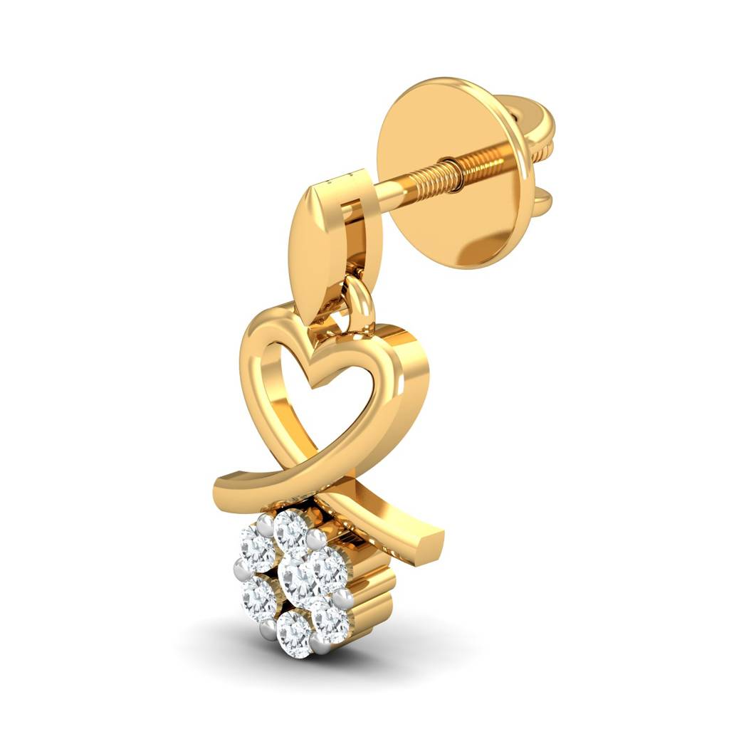 KuberBox 18K Yellow Gold Mavin Stud Earrings