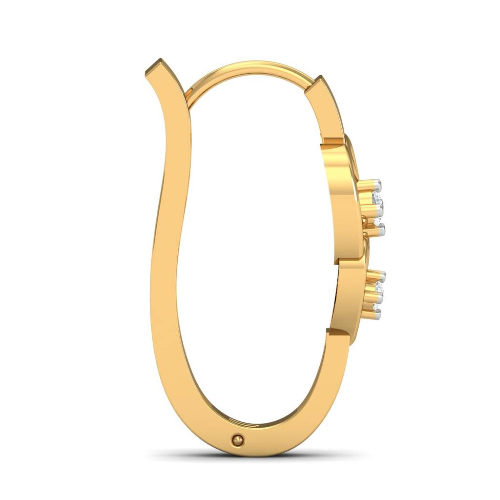 KuberBox 18K Yellow Gold First Love Hoop Earrings