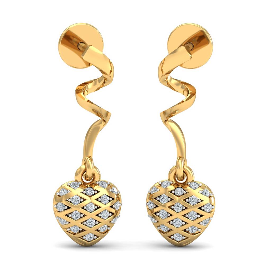 KuberBox 18K Yellow Gold Amor Ciego Earrings