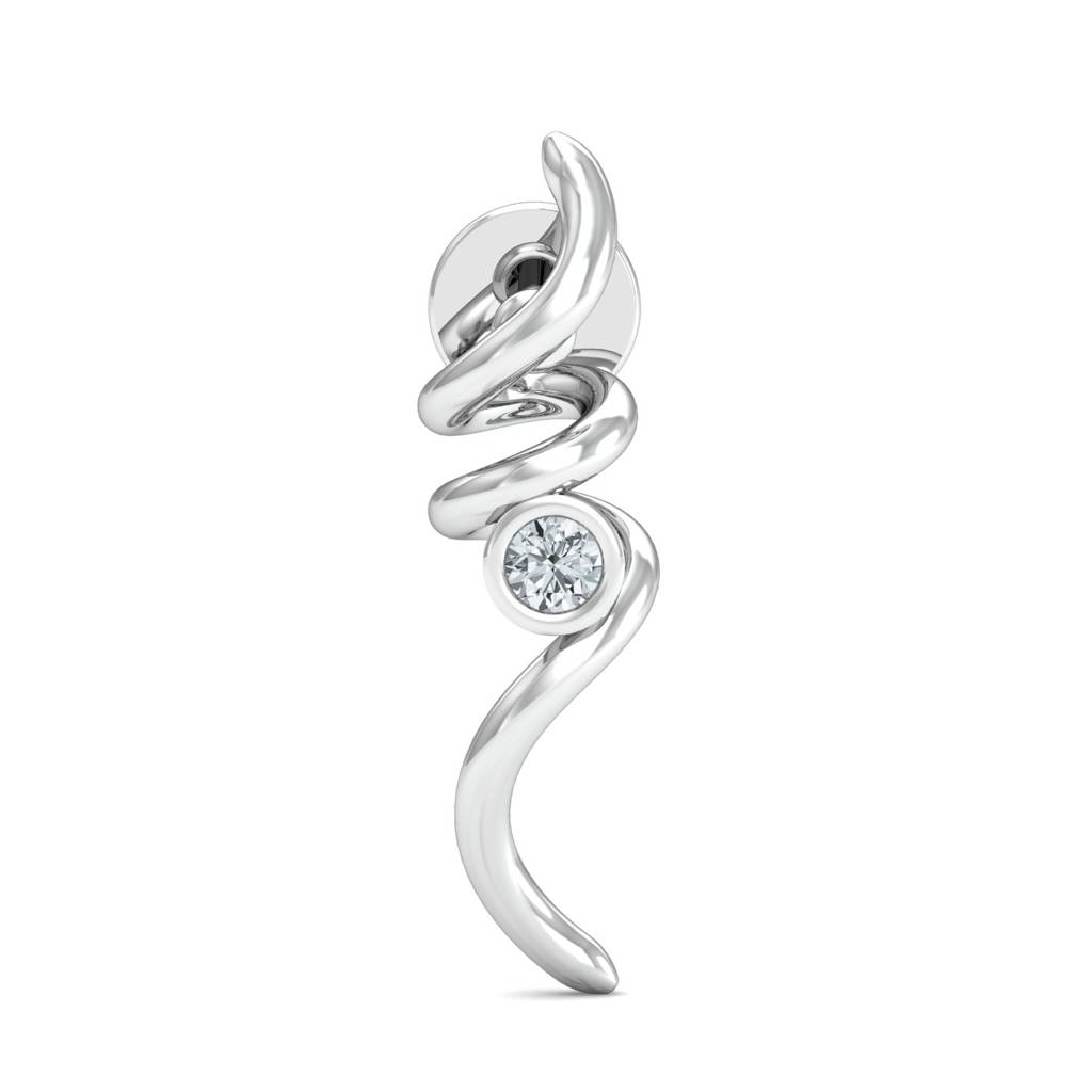 KuberBox 18K White Gold Fame Espira Earrings