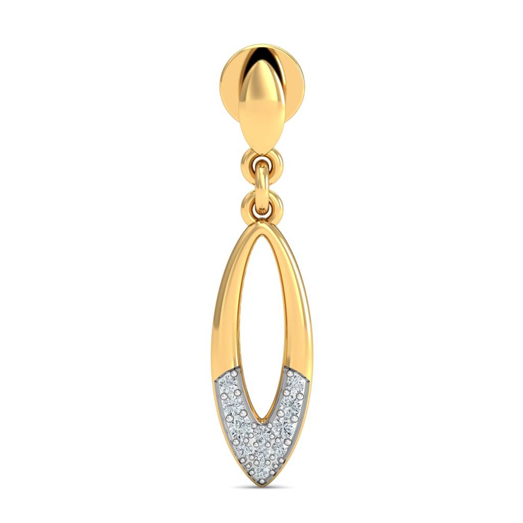 KuberBox 18K Yellow Gold Glow Elíptico Earrings