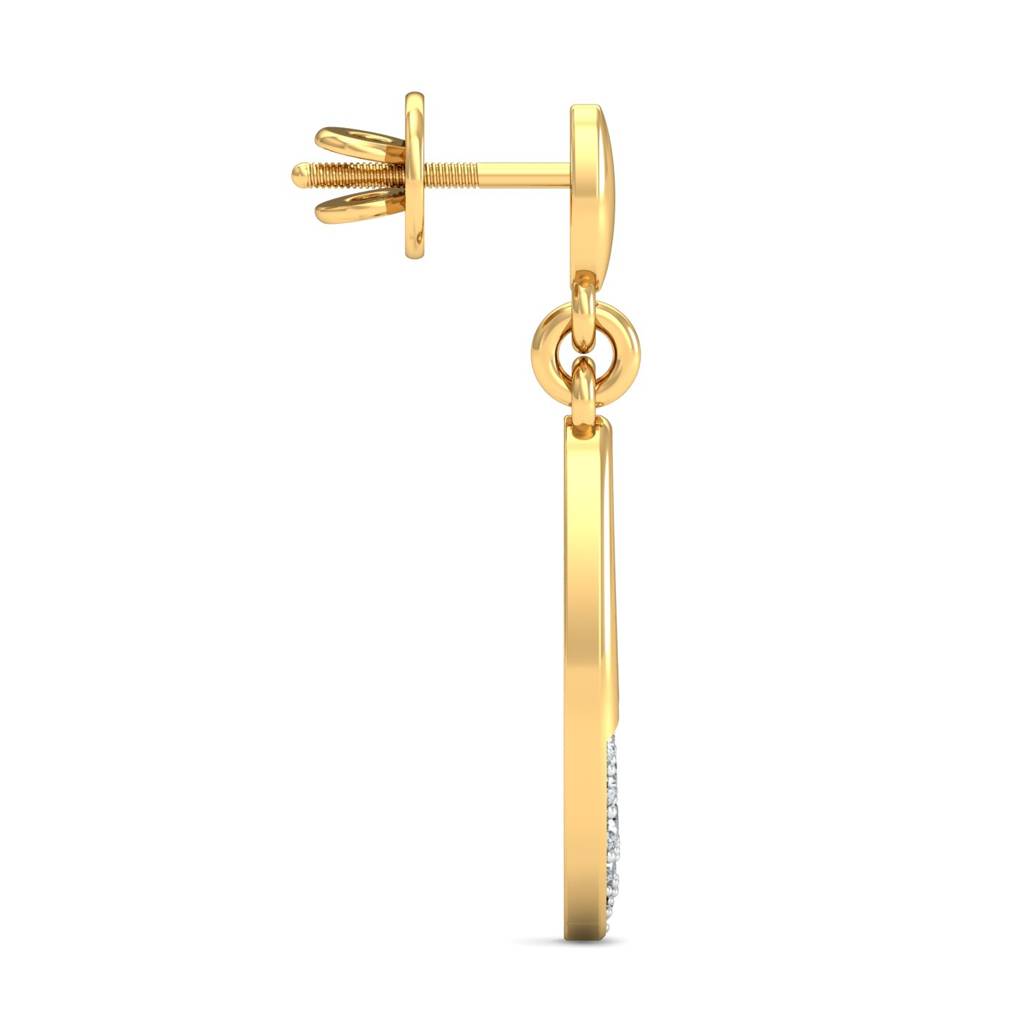 KuberBox 18K Yellow Gold Glow Elíptico Earrings