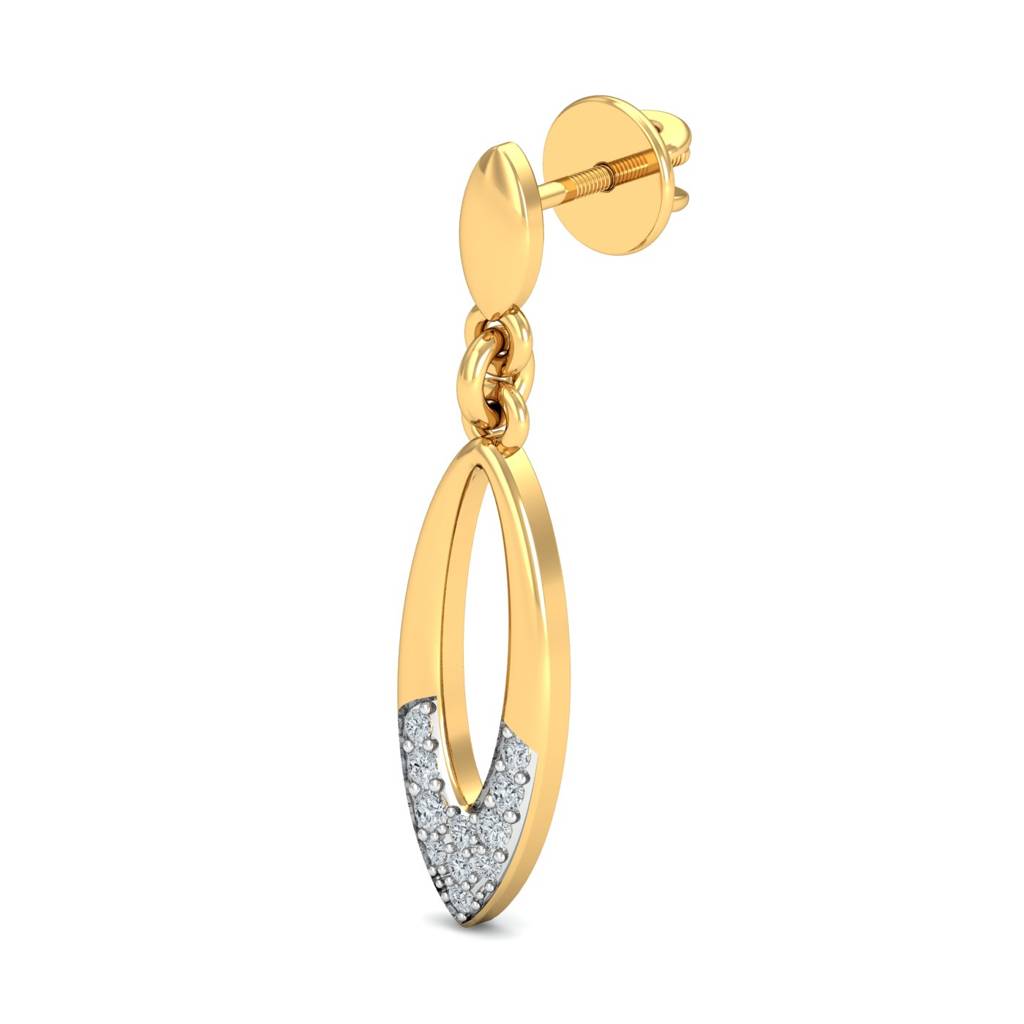 KuberBox 18K Yellow Gold Glow Elíptico Earrings