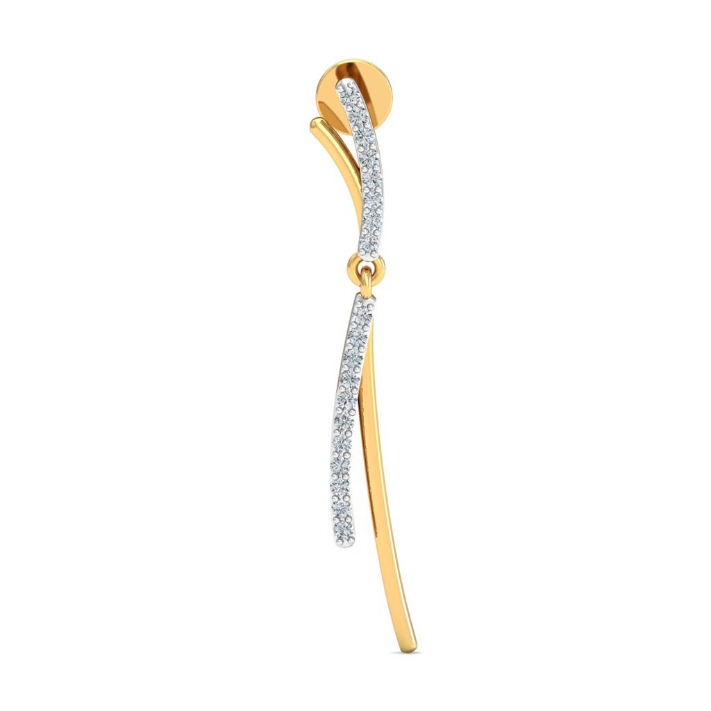 KuberBox 18K Yellow Gold Elegante Long Earrings