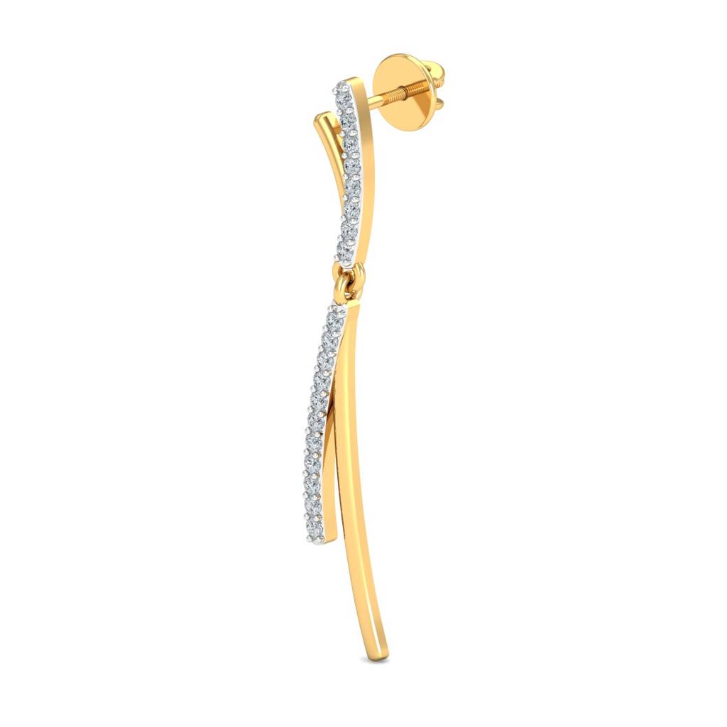 KuberBox 18K Yellow Gold Elegante Long Earrings