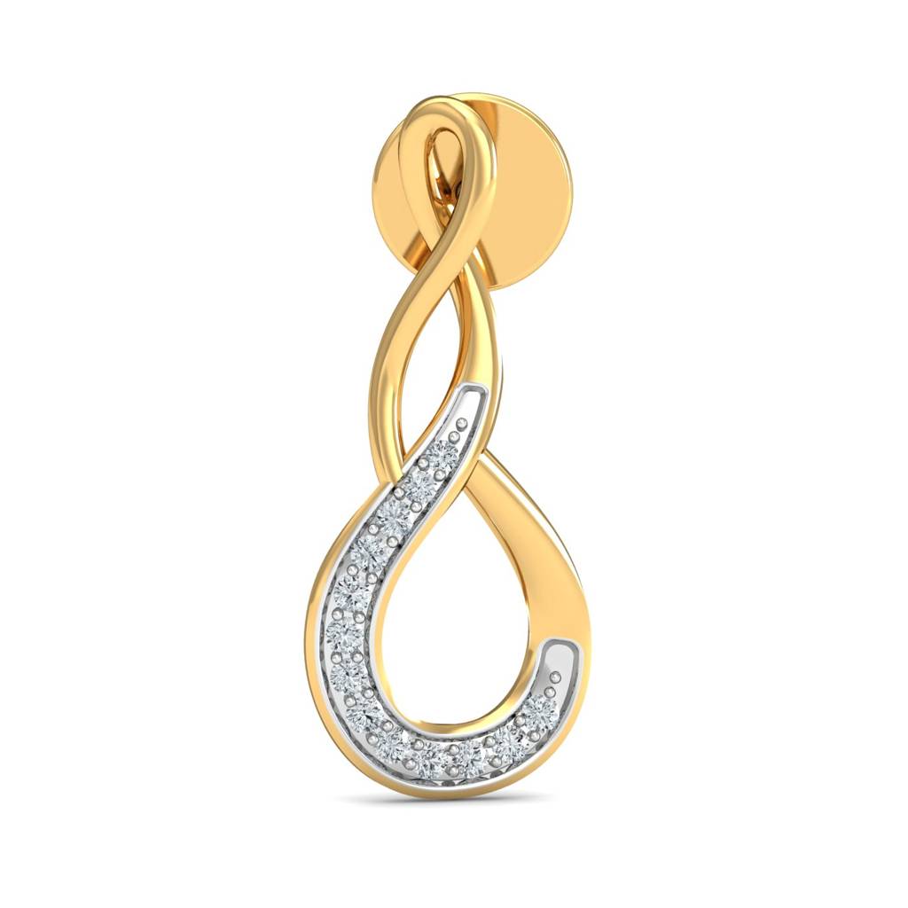 KuberBox 18K Yellow Gold Love Allée Earrings