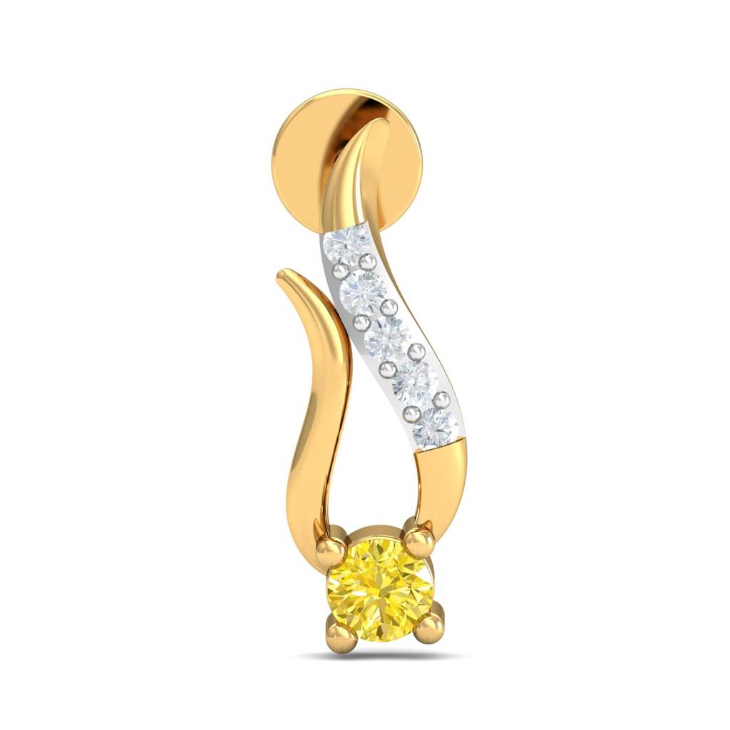 KuberBox 18K Yellow Gold Graceful Glow Topaz Earrings