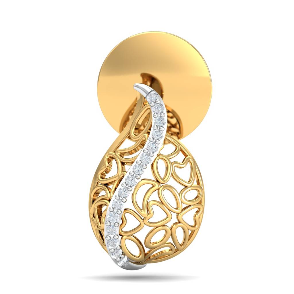 KuberBox 18K Yellow Gold Exquisite Filigree Earrings