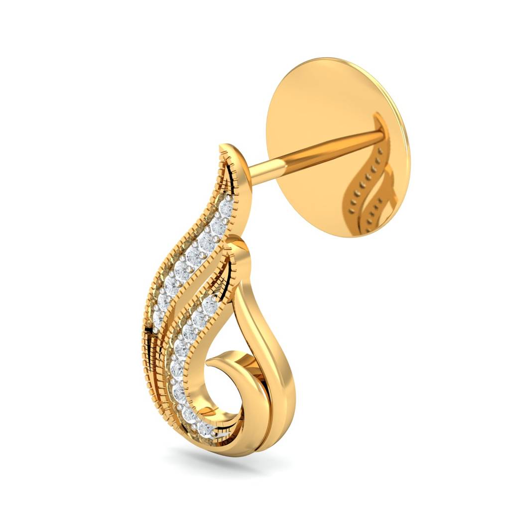 KuberBox 18K Yellow Gold Atia Stud Earrings