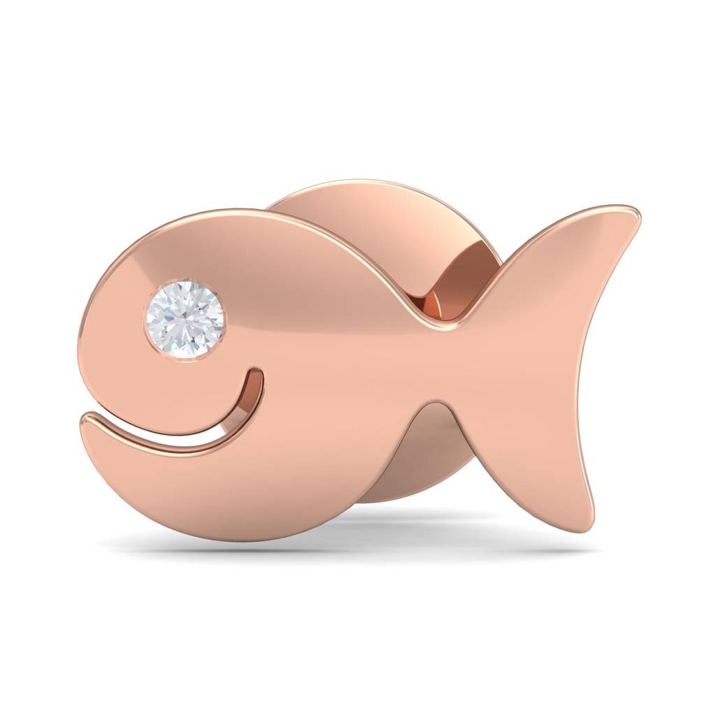 KuberBox 18K Rose Gold Itsaso Stud Earrings