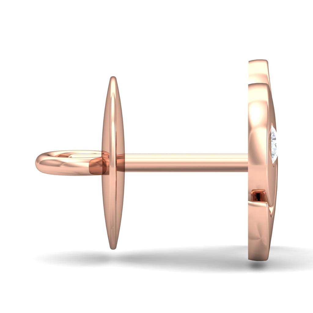 KuberBox 18K Rose Gold Itsaso Stud Earrings