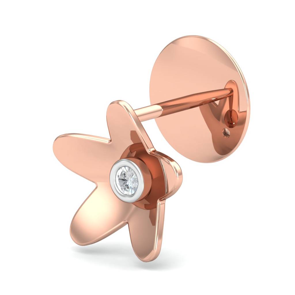 KuberBox 18K Rose Gold Aatirah Dainty Earrings