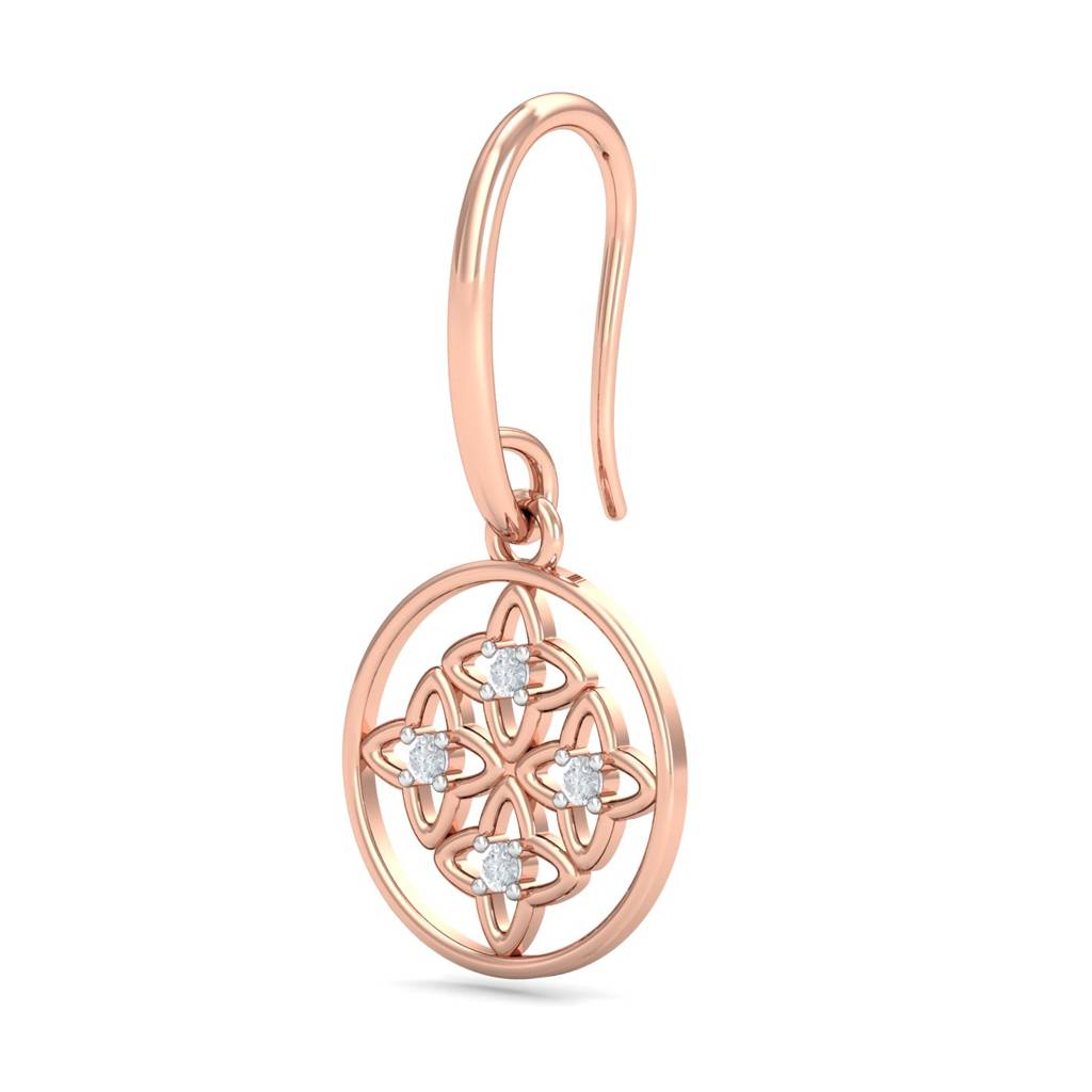KuberBox 18K Rose Gold Samara Hooped Earrings