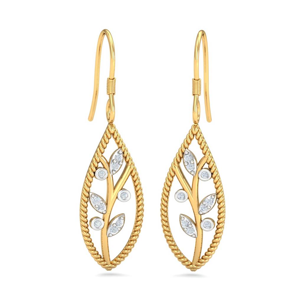 KuberBox 18K Yellow Gold Luisa Chic Hoop Earrings